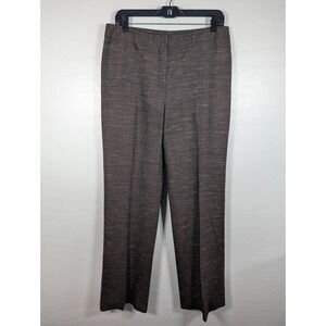 Lafayette 148 Pants Womens 10 Brown Lined Dress Pants Wool Blend Career Business